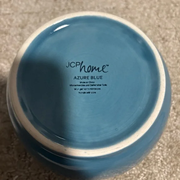 JCP Home azure blue bowl 6x3 - Picture 5 of 5